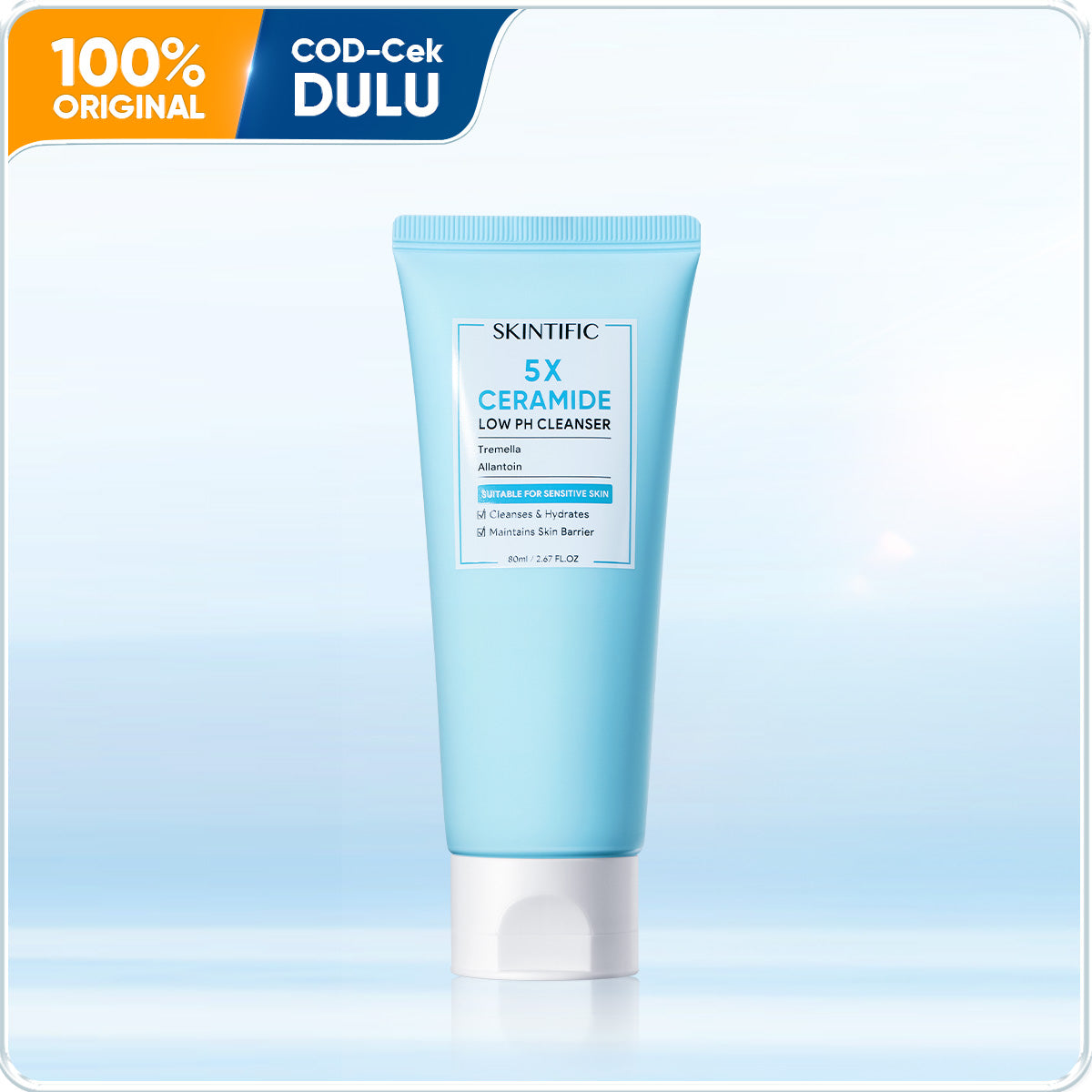Pembersih Wajah pH Rendah 5X Ceramide