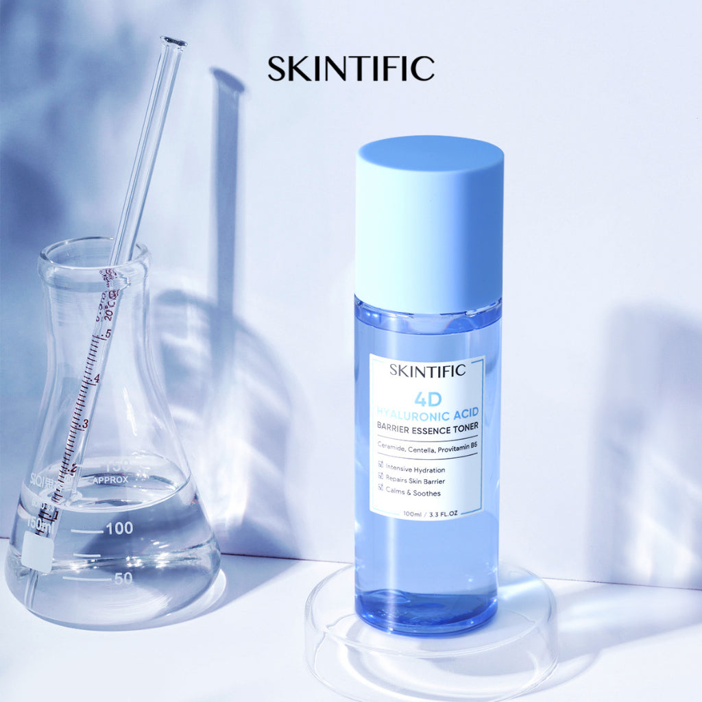 Toner Essence Penghalang Asam Hialuronat 4D Booster Hidrasi