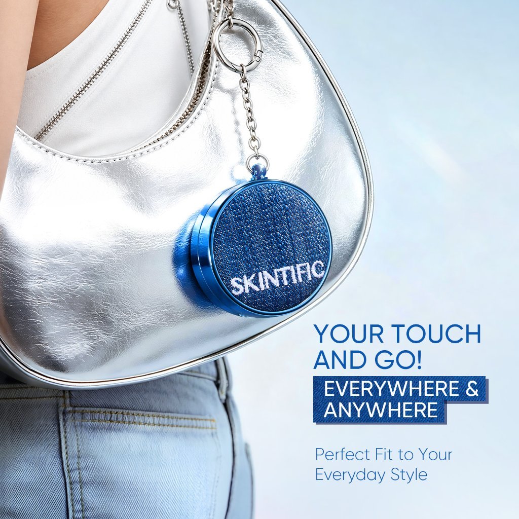 NEW LAUNCH | Limited Edition | SKINTIFIC - Perfect Stay Velvet Matte Cushion | Mini Denim Version 4g Oil Control hingga 12 Jam Travel Friendly Touch up makeup foundation compact mini size