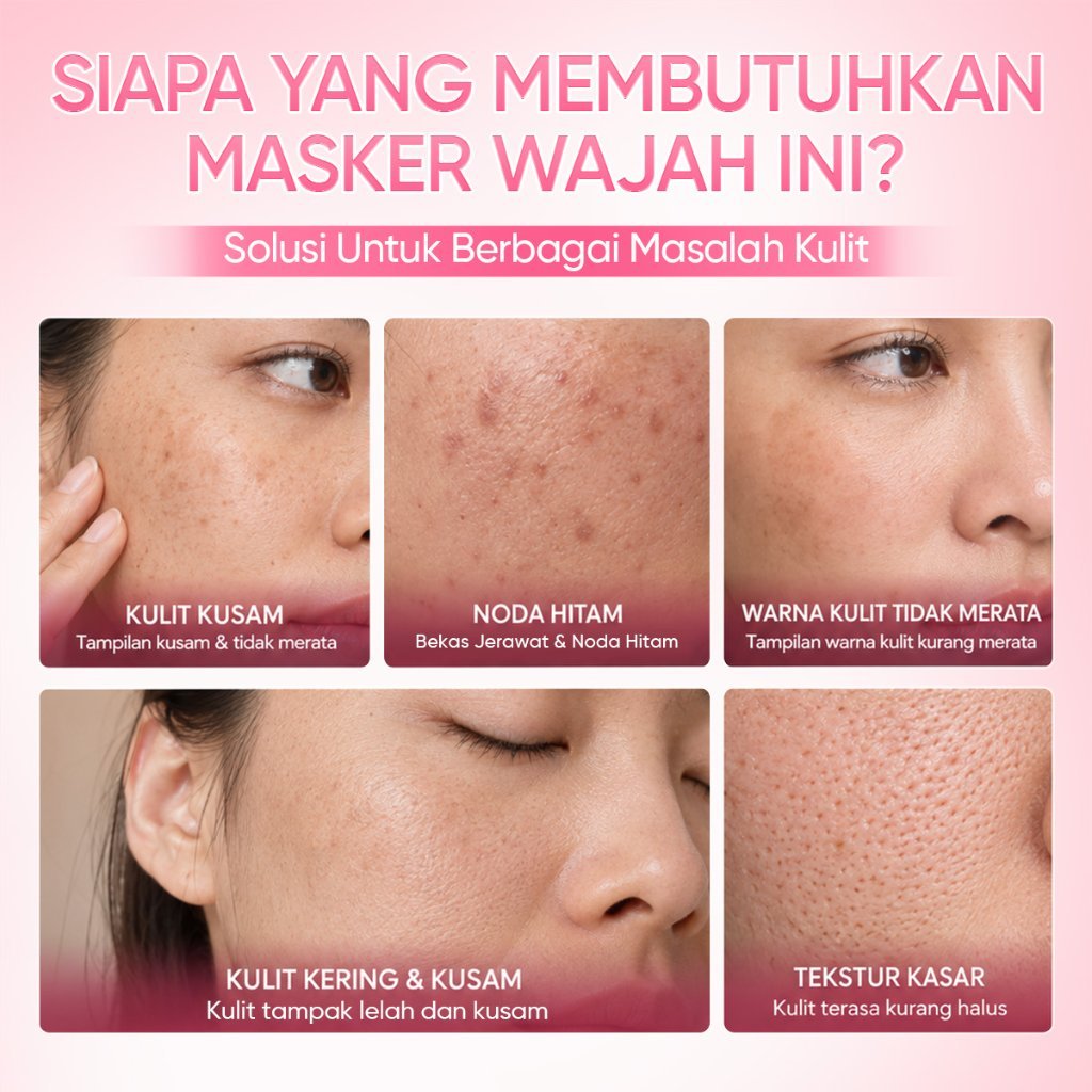 SKINTIFlC -NIACINAMIDE BRIGHTENING DAILY MASK 30sheets|Hydrate Glow sheet masker wajah masker komedo dan pori skincare skintific masker wajah 1box sheetmask 30 days sleeping mask masker mencerahkan wajah kusam clay mask claming pore treatment